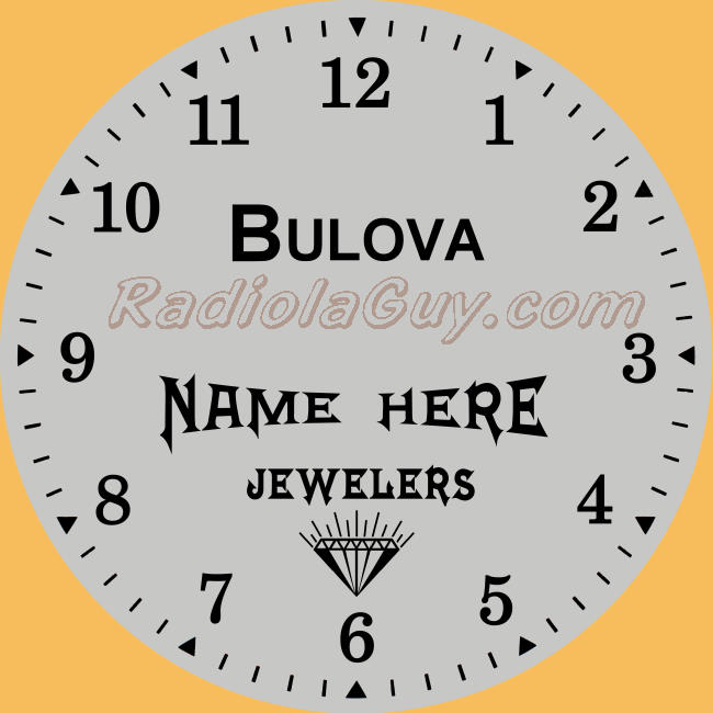 Bulova Jewelers Clock PAM clock