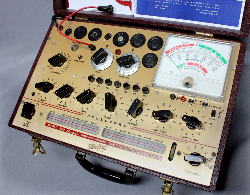 Most Models Available Hickok Tube Tester Roll Chart 